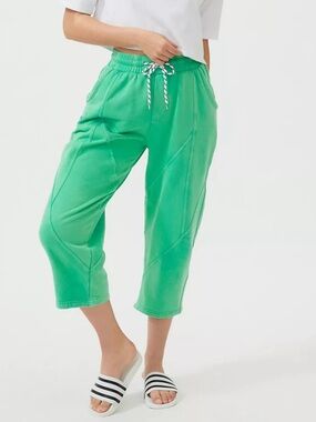 Urban Outfitters BDG Fleece Cropped Pull-On Sweatpants Seafoam Green Sz Small